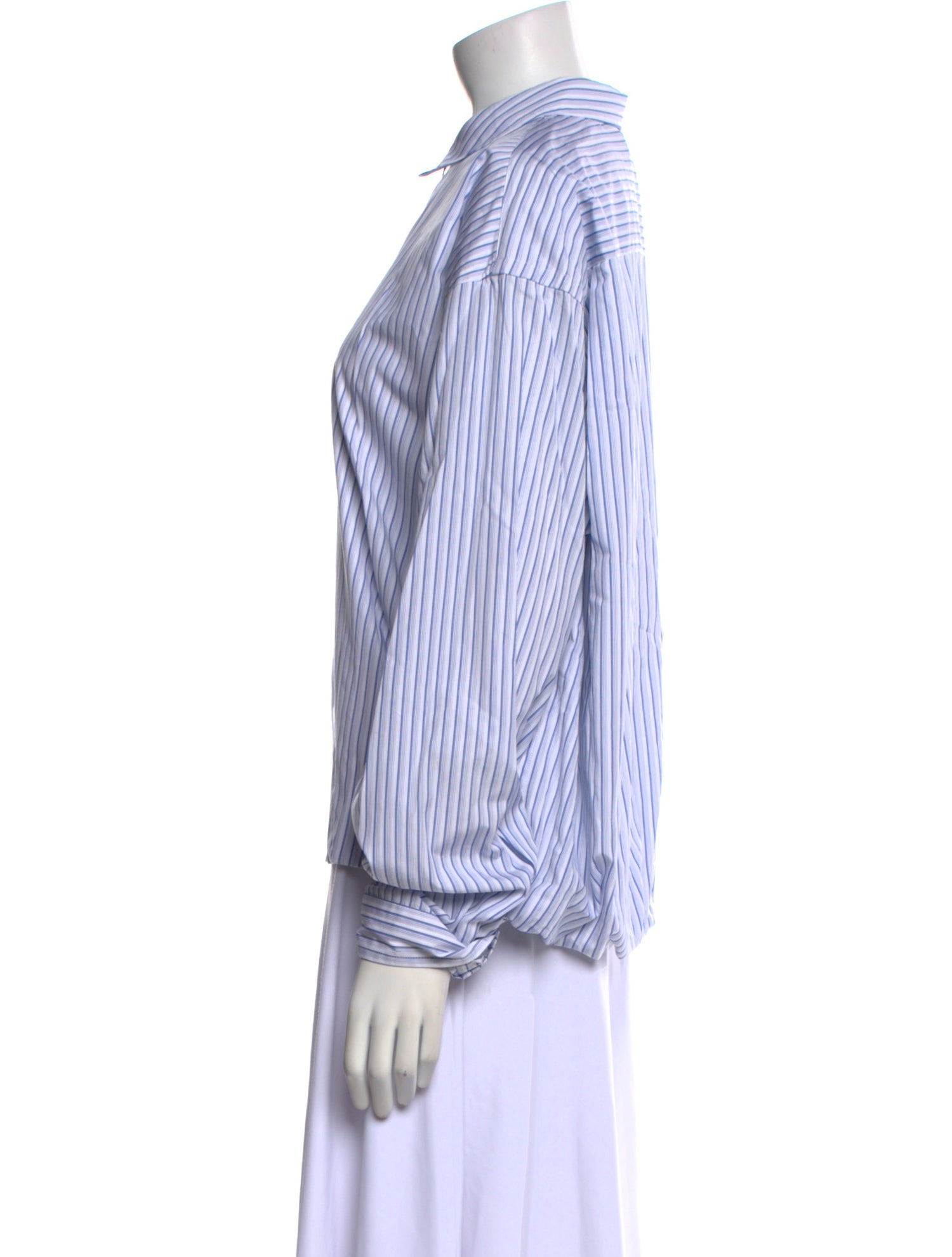 Sofie D'Hoore Striped Long Sleeve Button-Up Top w/ Tags
