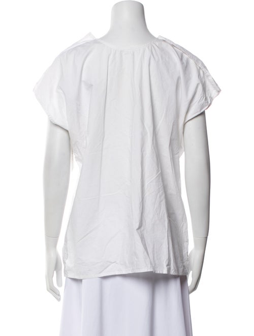 Sofie D'Hoore V-Neck Short Sleeve Button-Up Top