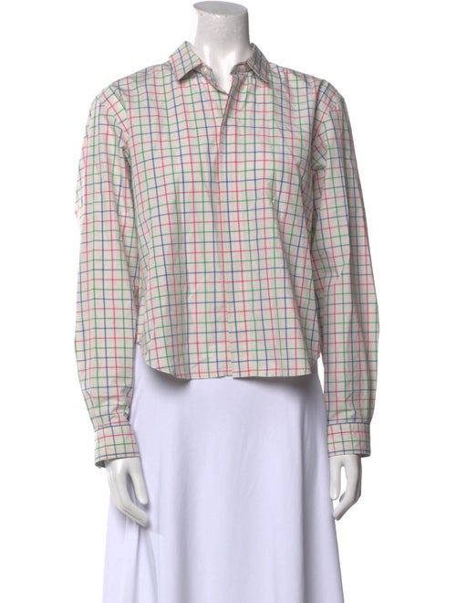 Sofie D'Hoore Plaid Print Long Sleeve Button-Up Top