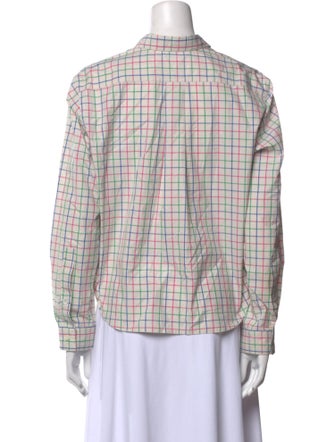 Sofie D'Hoore Plaid Print Long Sleeve Button-Up Top
