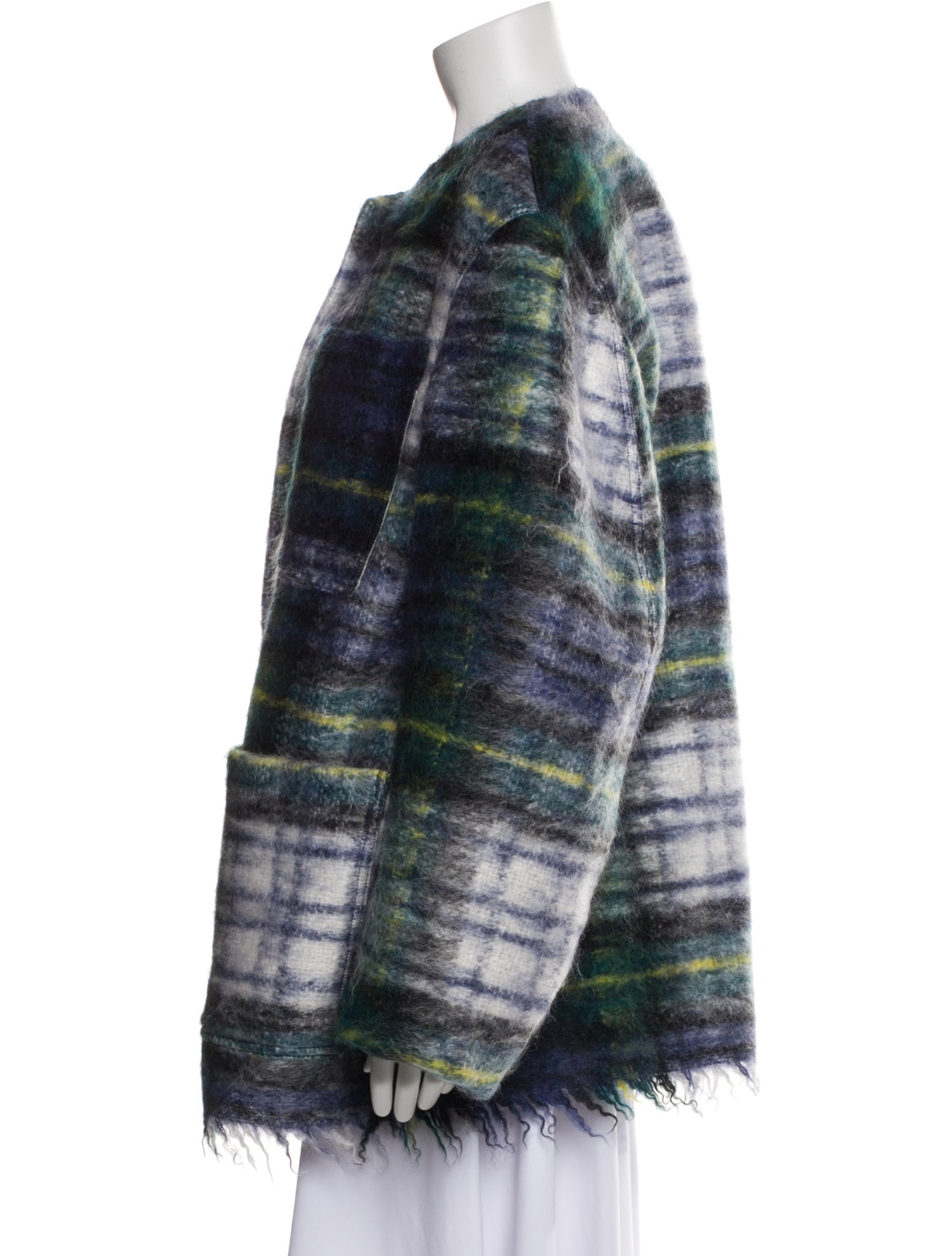 Sofie D'Hoore Mohair Plaid Print Jacket