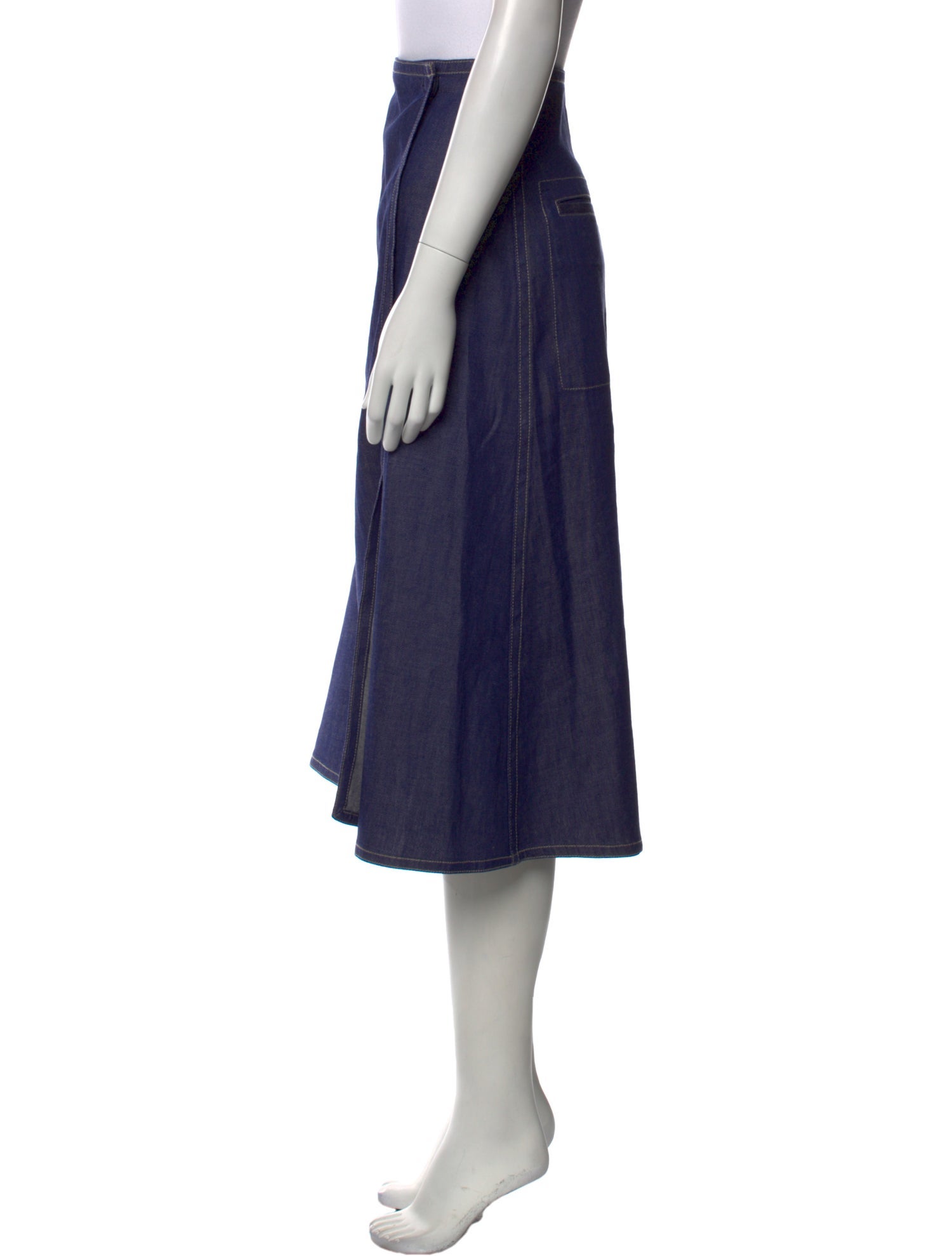 Sofie D'Hoore Pleated Accents Midi Length Skirt