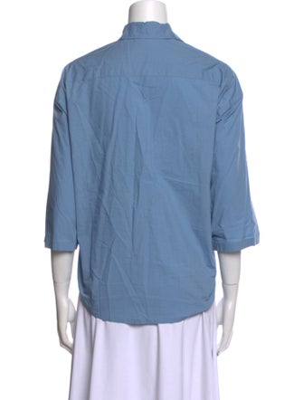 Sofie D'Hoore Graphic Print Three-Quarter Sleeve Button-Up Top