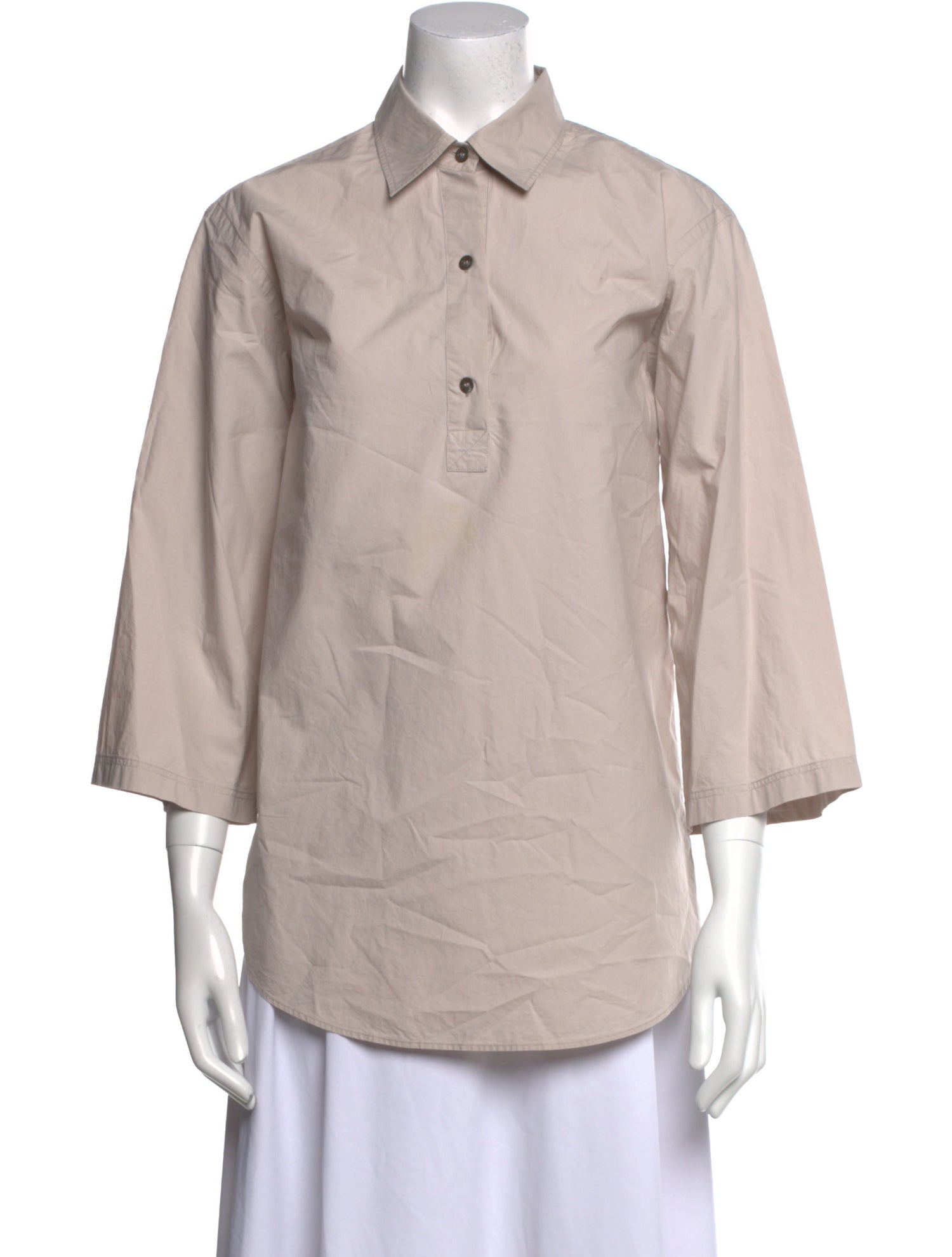 Sofie D'Hoore Three-Quarter Sleeve Button-Up Top