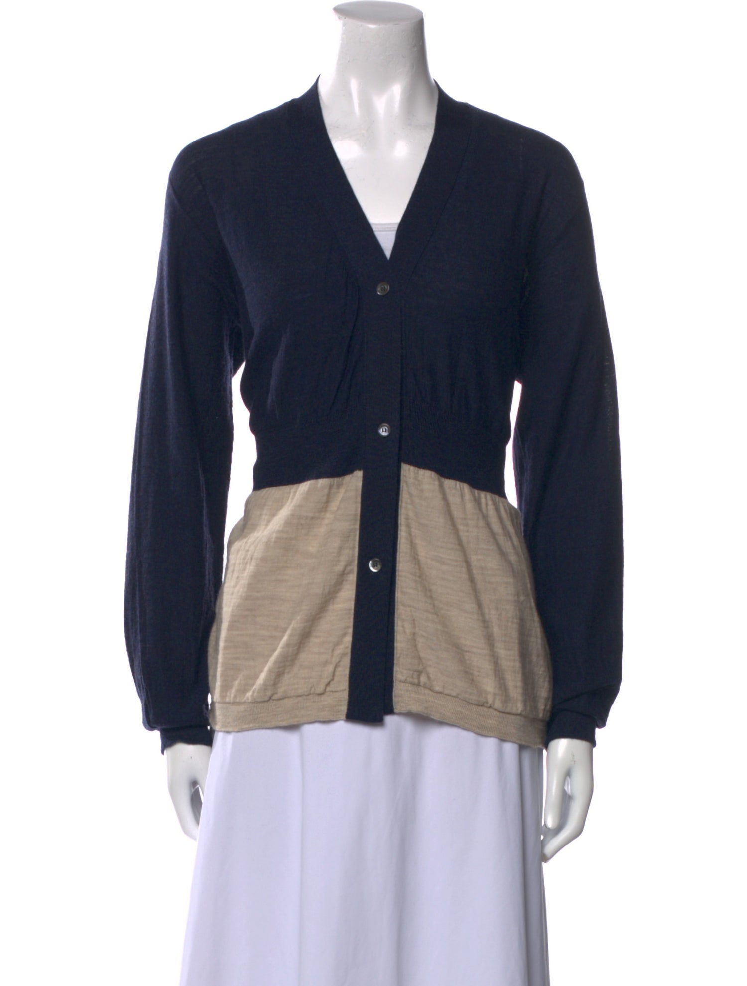 Sofie D'Hoore Wool Colorblock Pattern Sweater