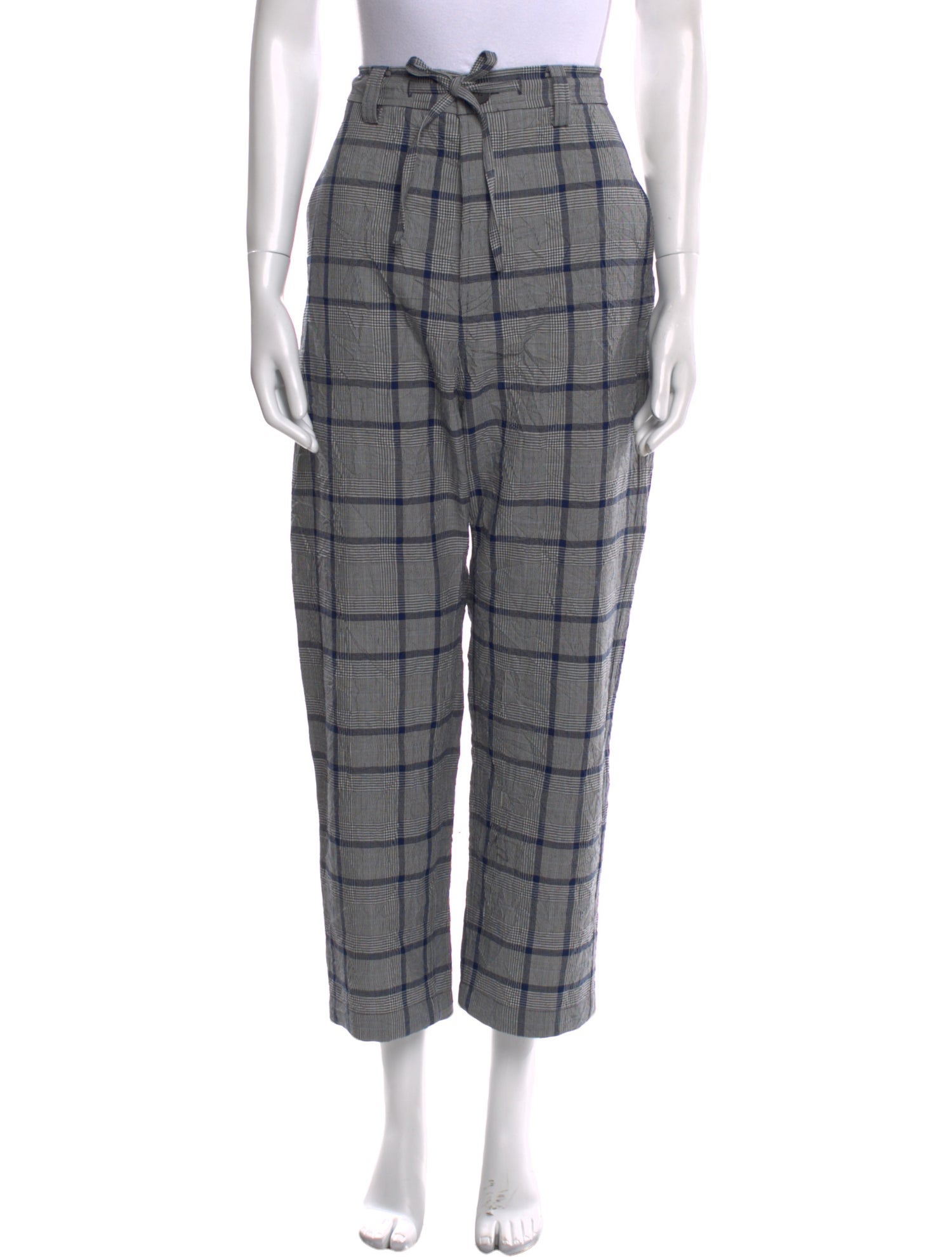 Sofie D'Hoore Plaid Print Straight Leg Pants w/ Tags