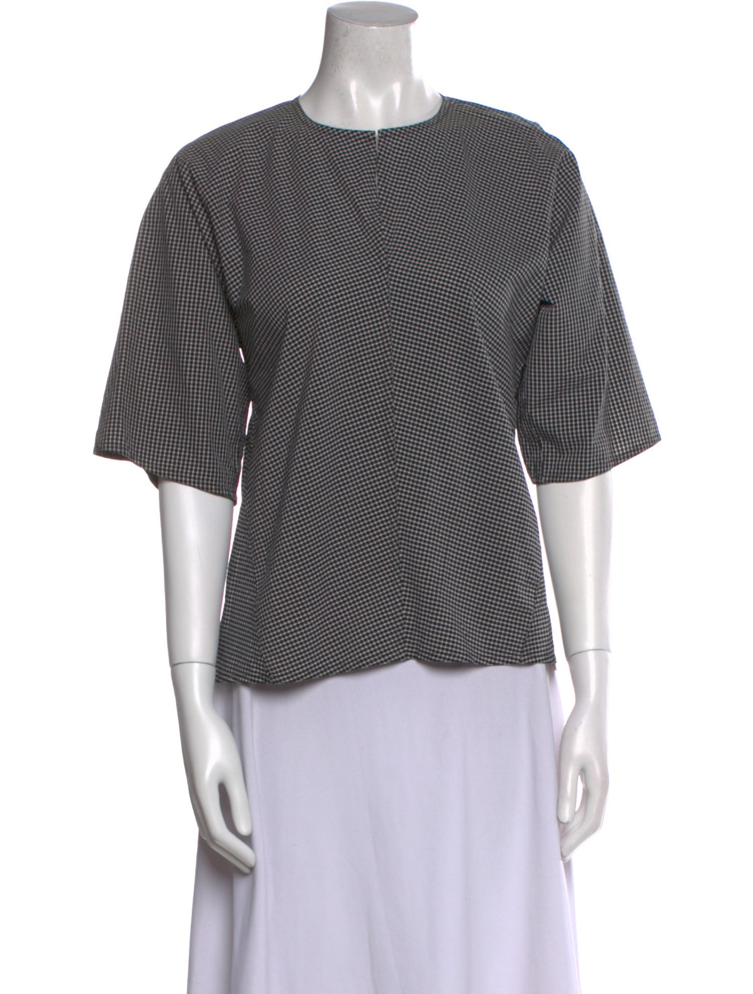 Sofie D'Hoore Plaid Print Crew Neck Top