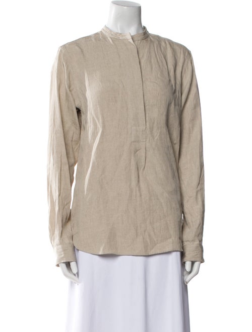 Sofie D'Hoore Linen Mock Neck Blouse