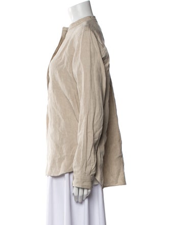 Sofie D'Hoore Linen Mock Neck Blouse