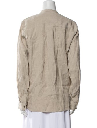 Sofie D'Hoore Linen Mock Neck Blouse