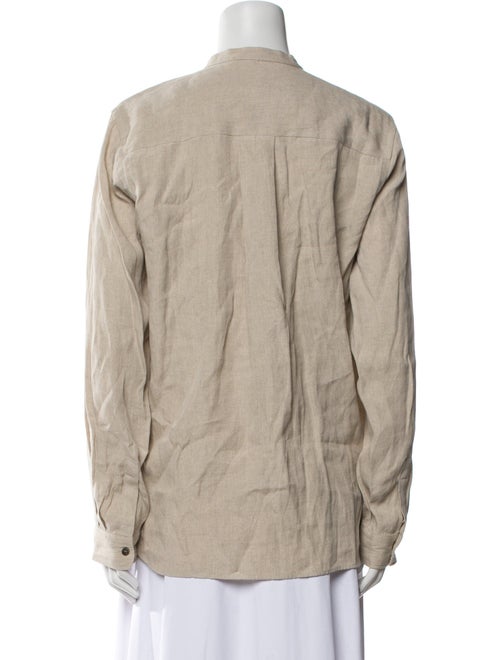 Sofie D'Hoore Linen Mock Neck Blouse