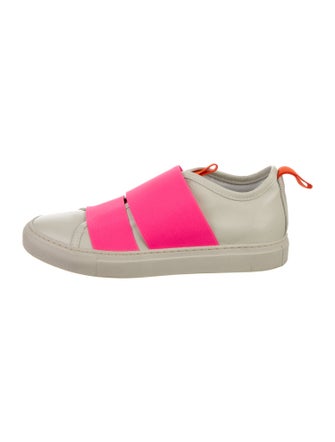 Sofie D'Hoore Leather Colorblock Pattern Sneakers