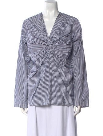 Sofie D'Hoore Striped V-Neck Blouse