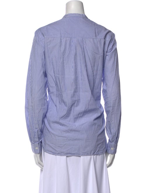 Sofie D'Hoore Mock Neck Long Sleeve Button-Up Top