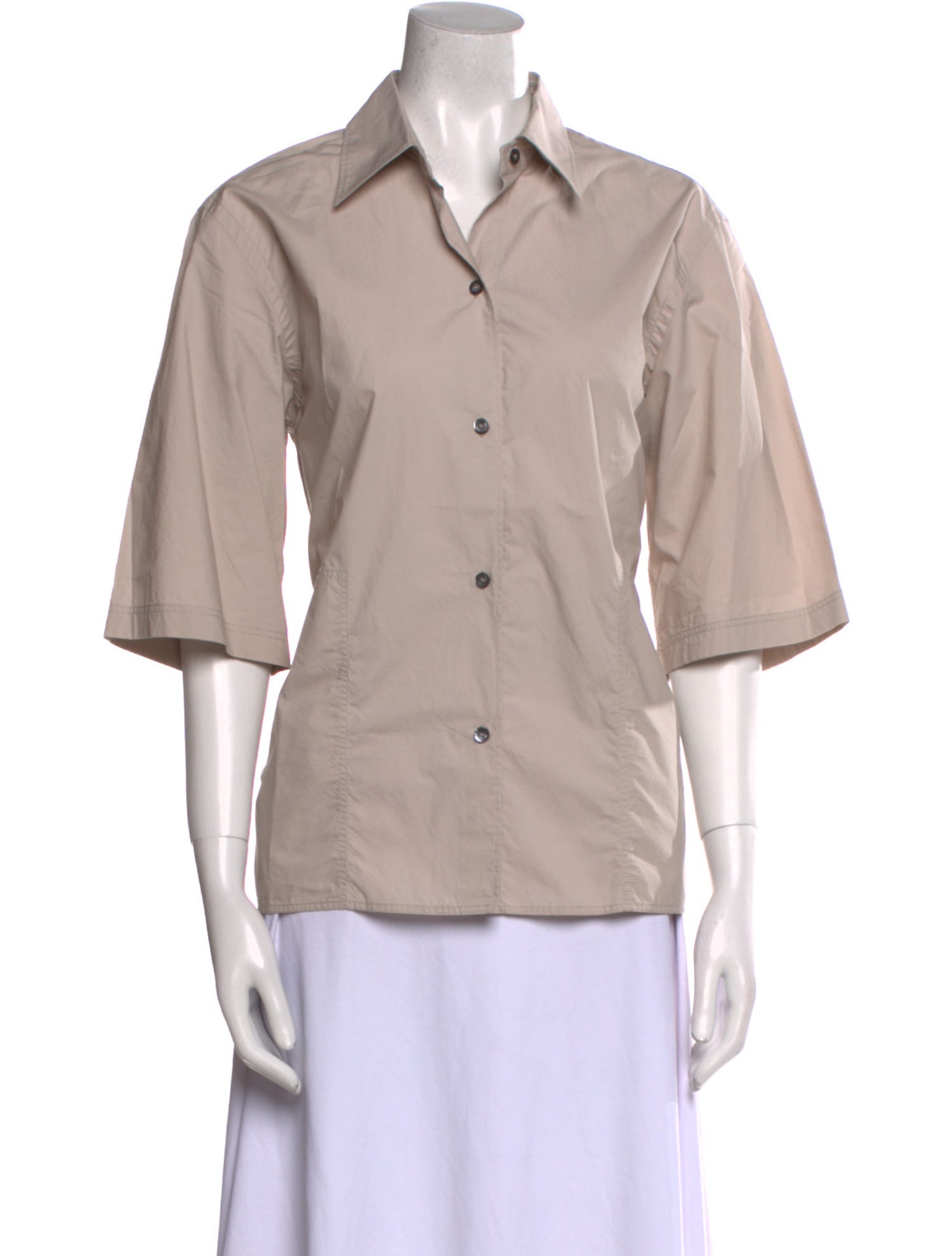 Sofie D'Hoore Three-Quarter Sleeve Button-Up Top