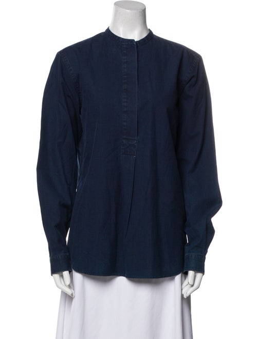 Sofie D'Hoore Crew Neck Long Sleeve Button-Up Top