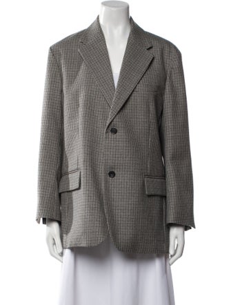 Sofie D'Hoore Wool Plaid Print Blazer