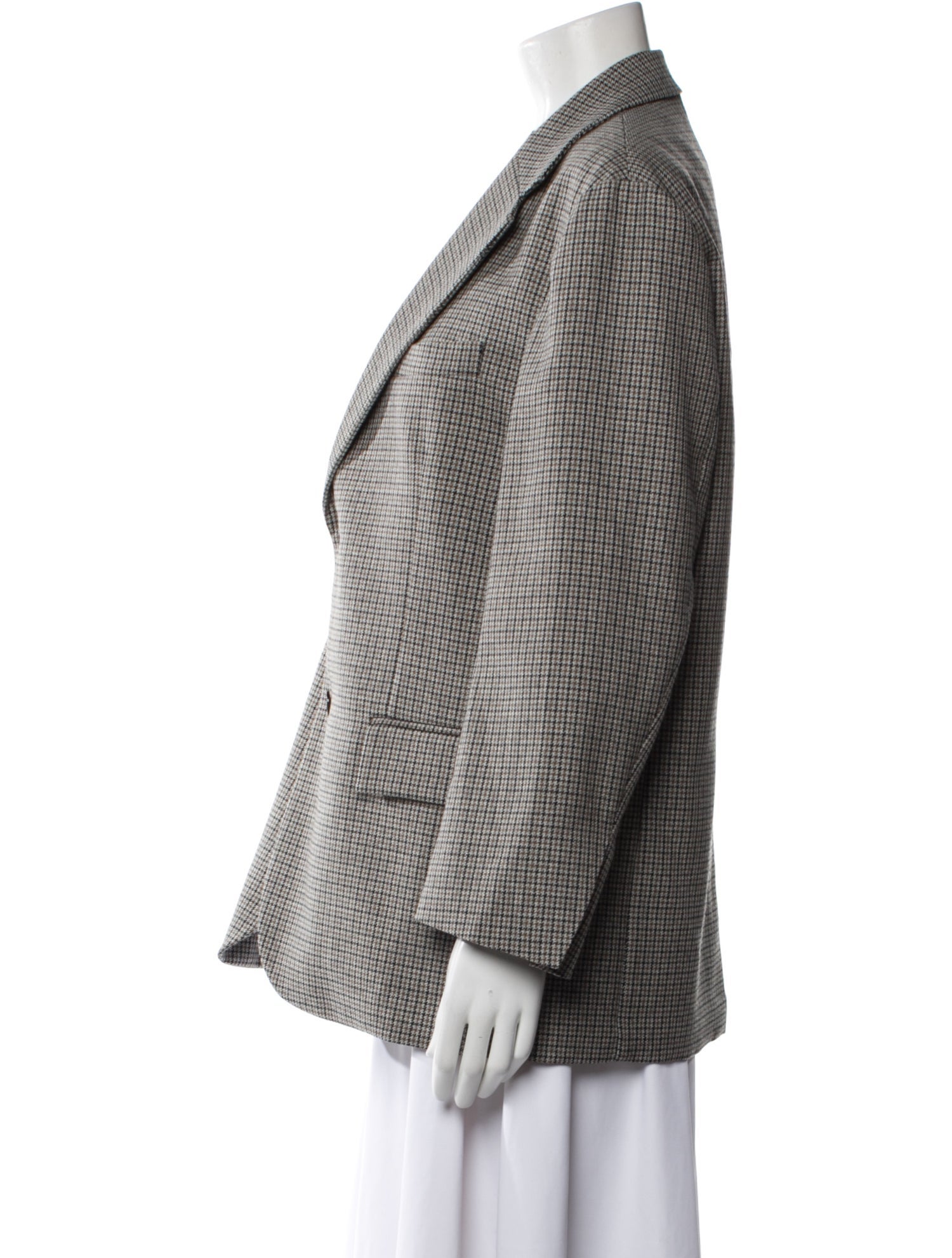 Sofie D'Hoore Wool Plaid Print Blazer