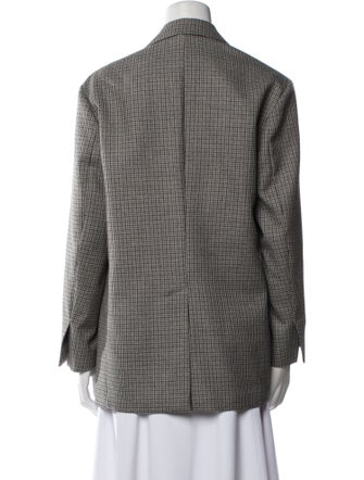 Sofie D'Hoore Wool Plaid Print Blazer