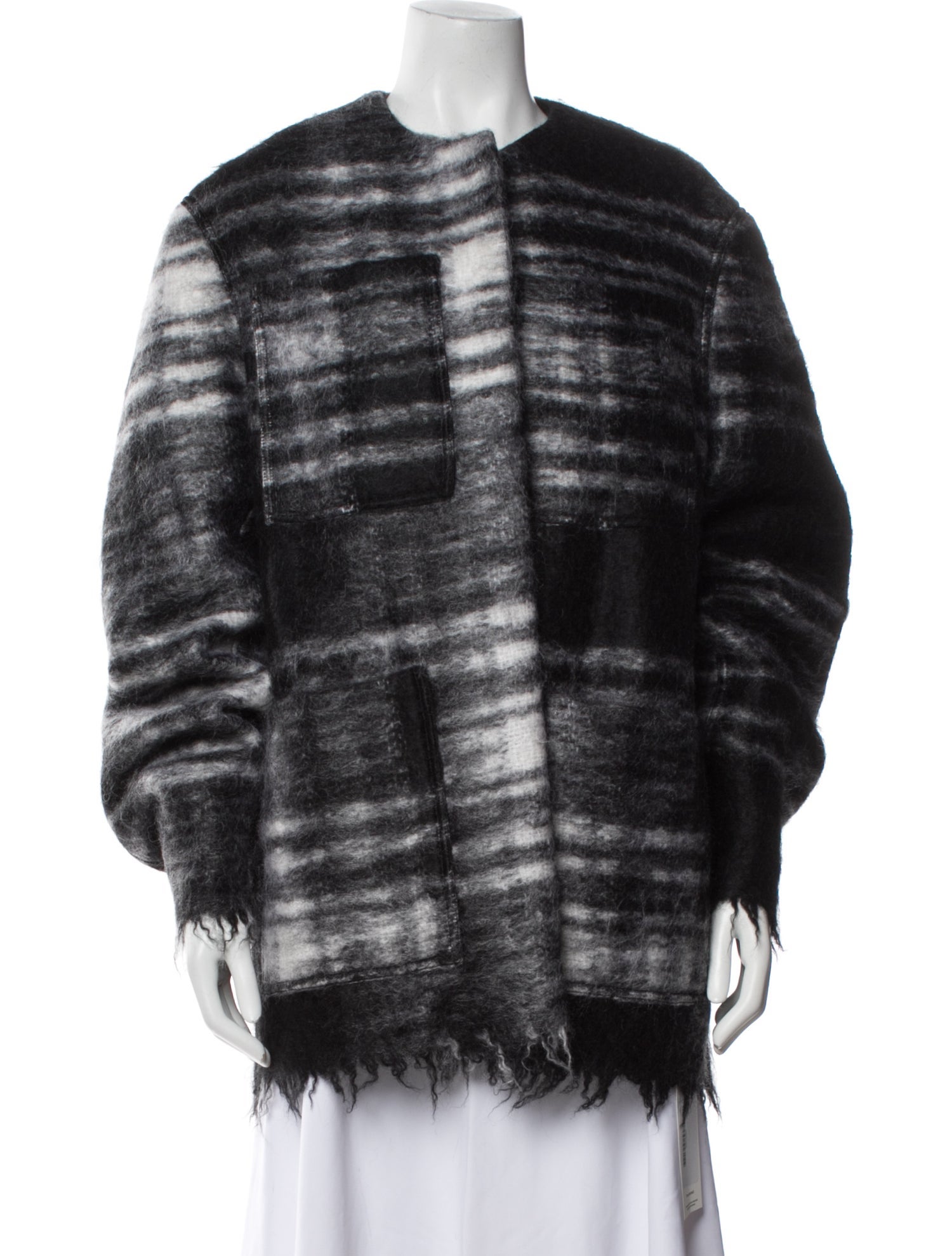 Sofie D'Hoore Mohair Plaid Print Jacket
