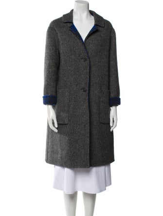 Sofie D'Hoore Wool Tweed Pattern Coat