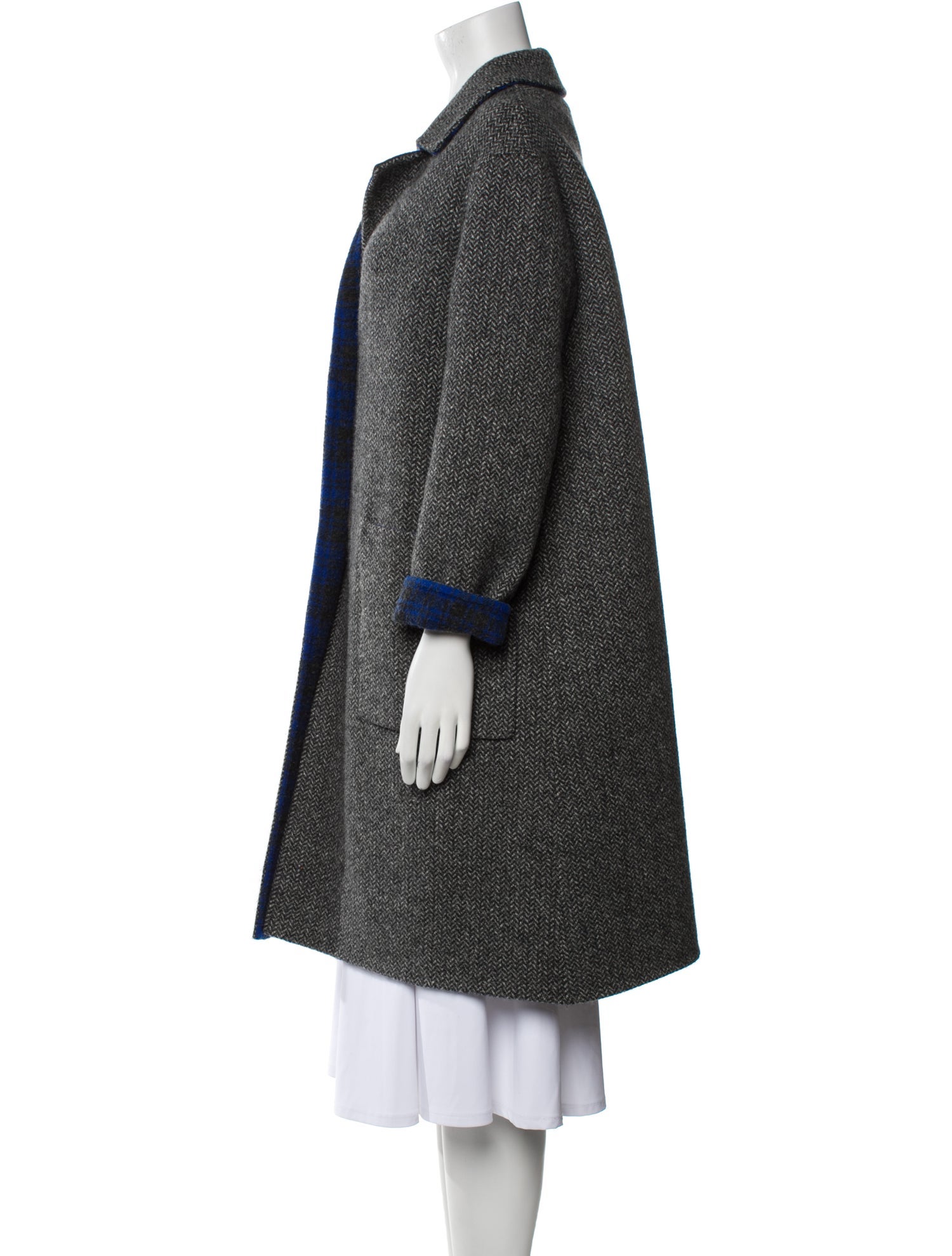 Sofie D'Hoore Wool Tweed Pattern Coat