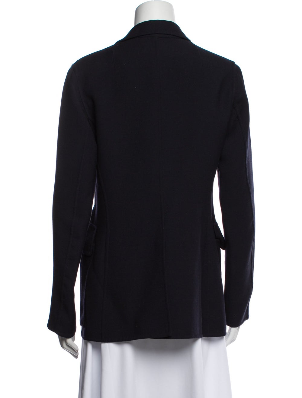 Sofie D'Hoore Wool Blazer Blue Pointed Collar - image 3