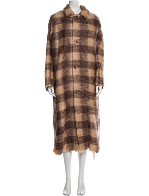 Sofie D'Hoore Mohair Plaid Print Coat