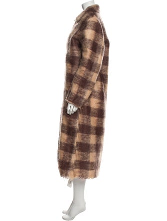 Sofie D'Hoore Mohair Plaid Print Coat