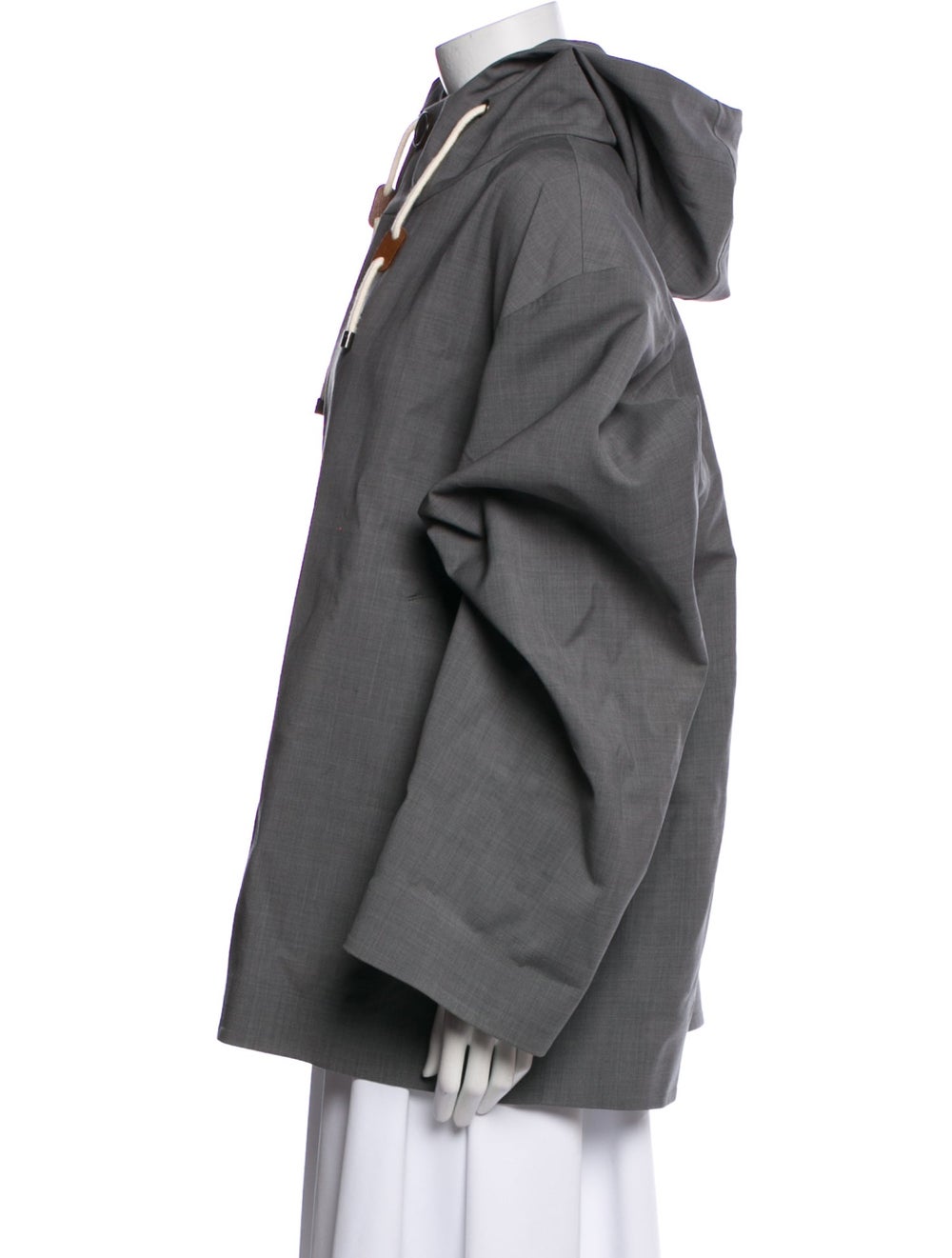 Sofie D'Hoore Wool Jacket Grey With Hood Stand Co… - image 2