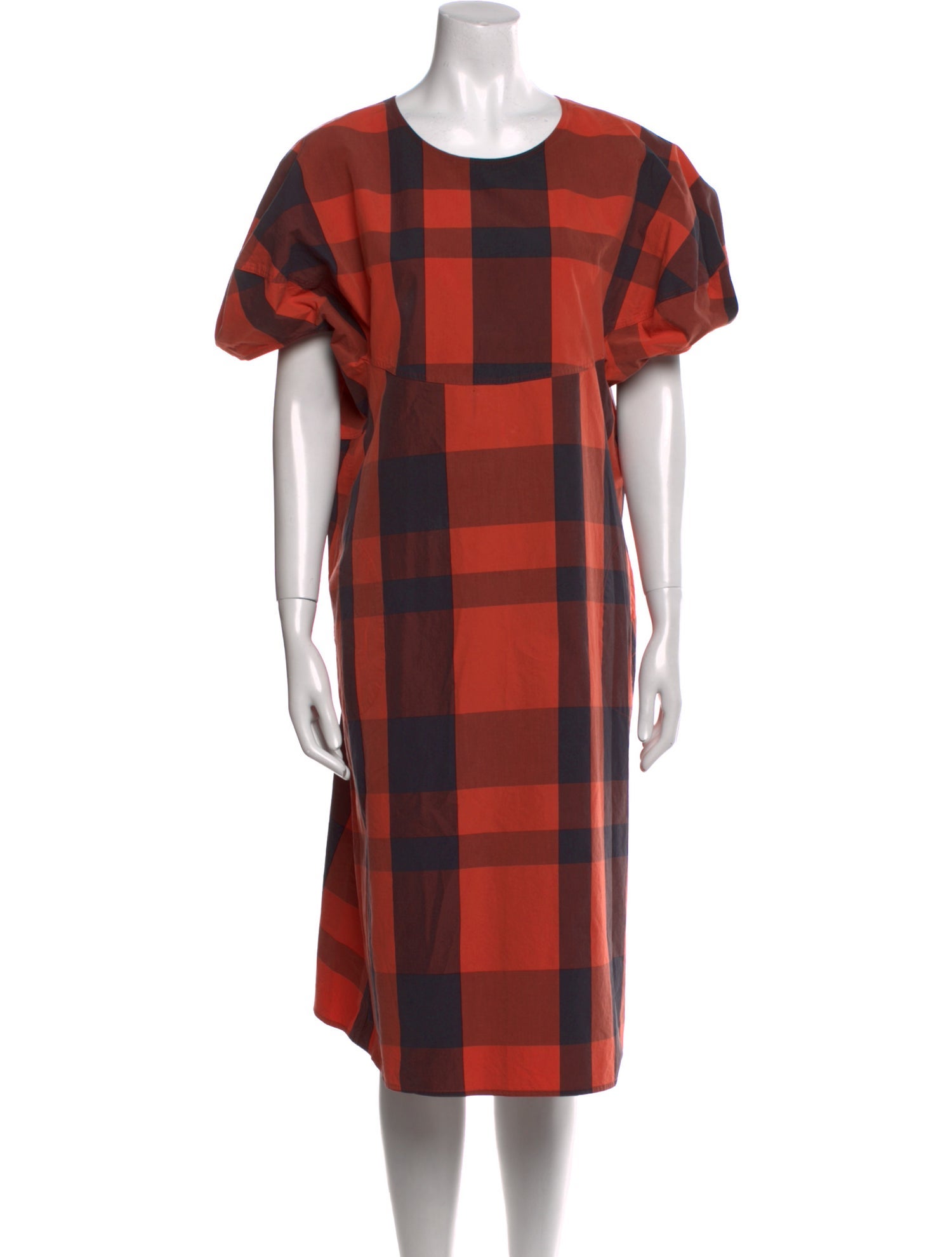 Sofie D'Hoore Plaid Print Midi Length Dress