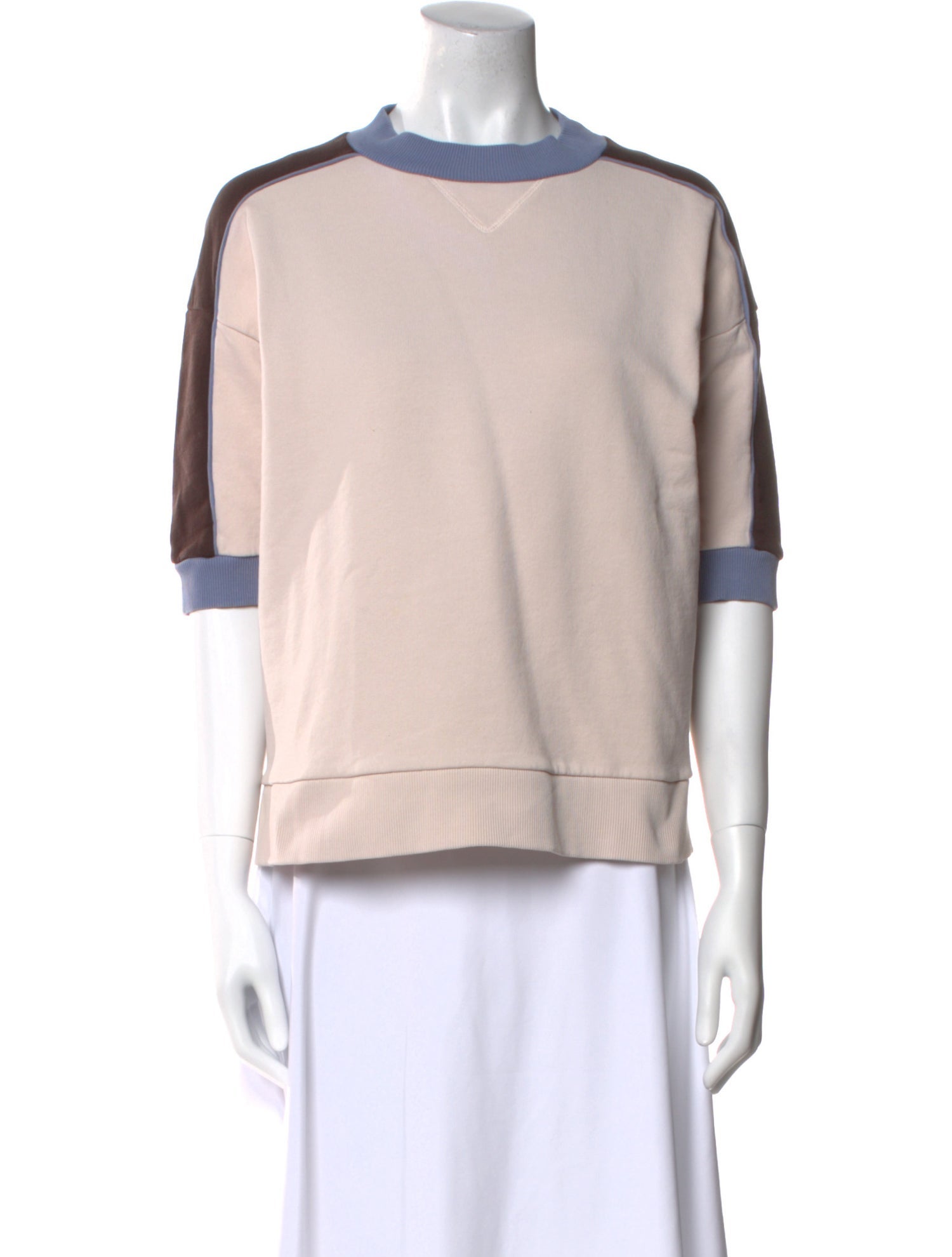 Sofie D'Hoore Mock Neck Three-Quarter Sleeve Sweatshirt