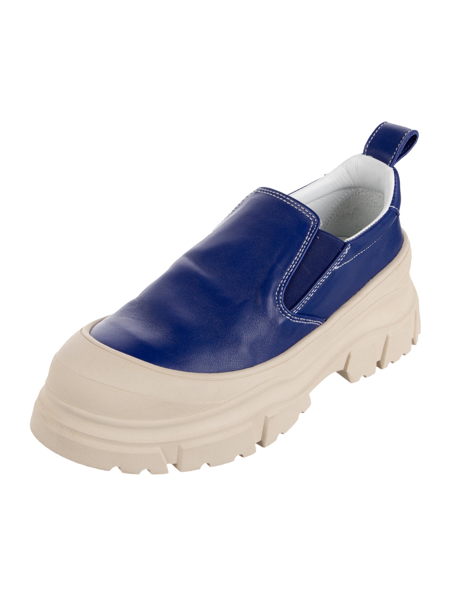 Sofie D'Hoore Leather Colorblock Pattern Sneakers