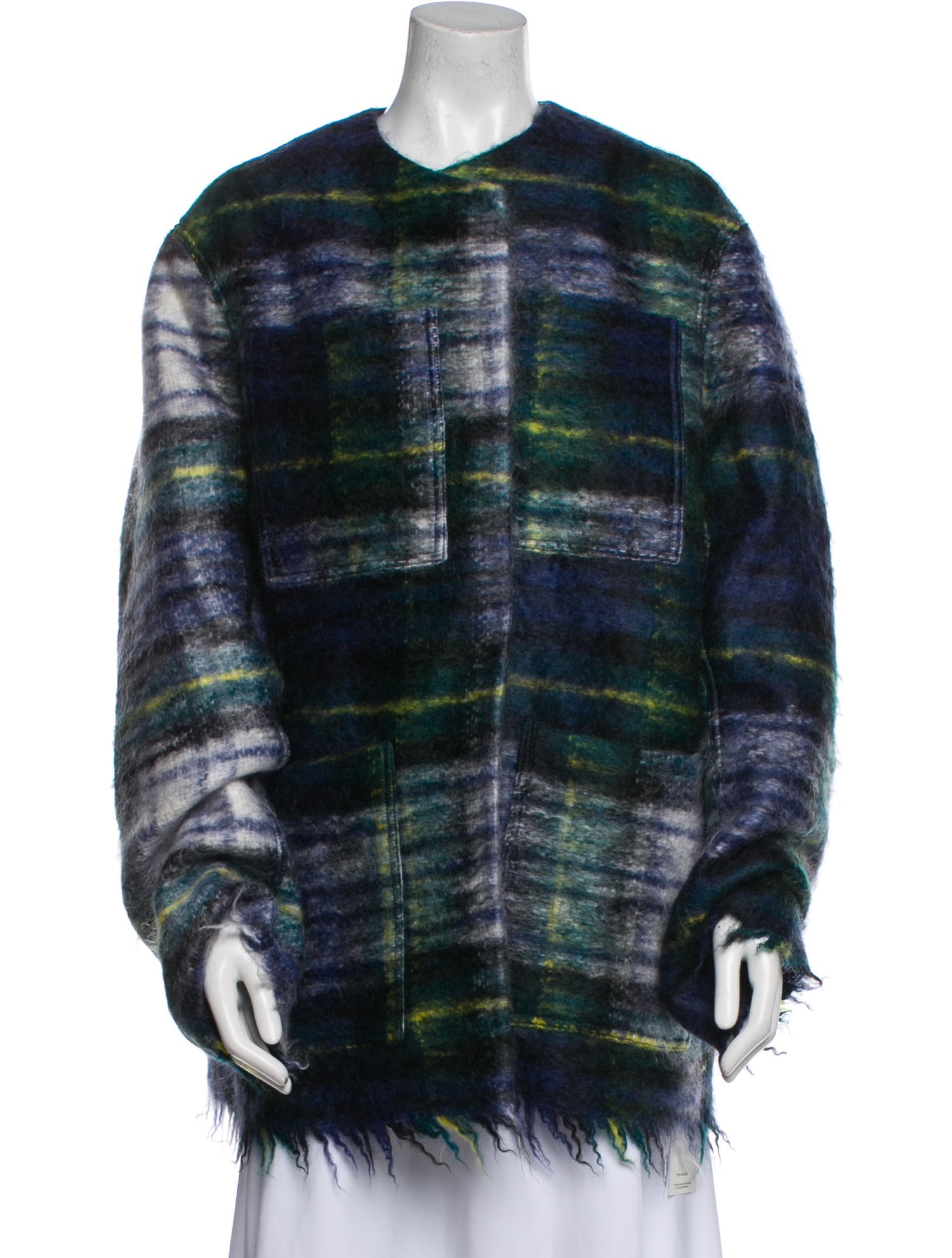 Sofie D'Hoore Mohair Plaid Print Coat