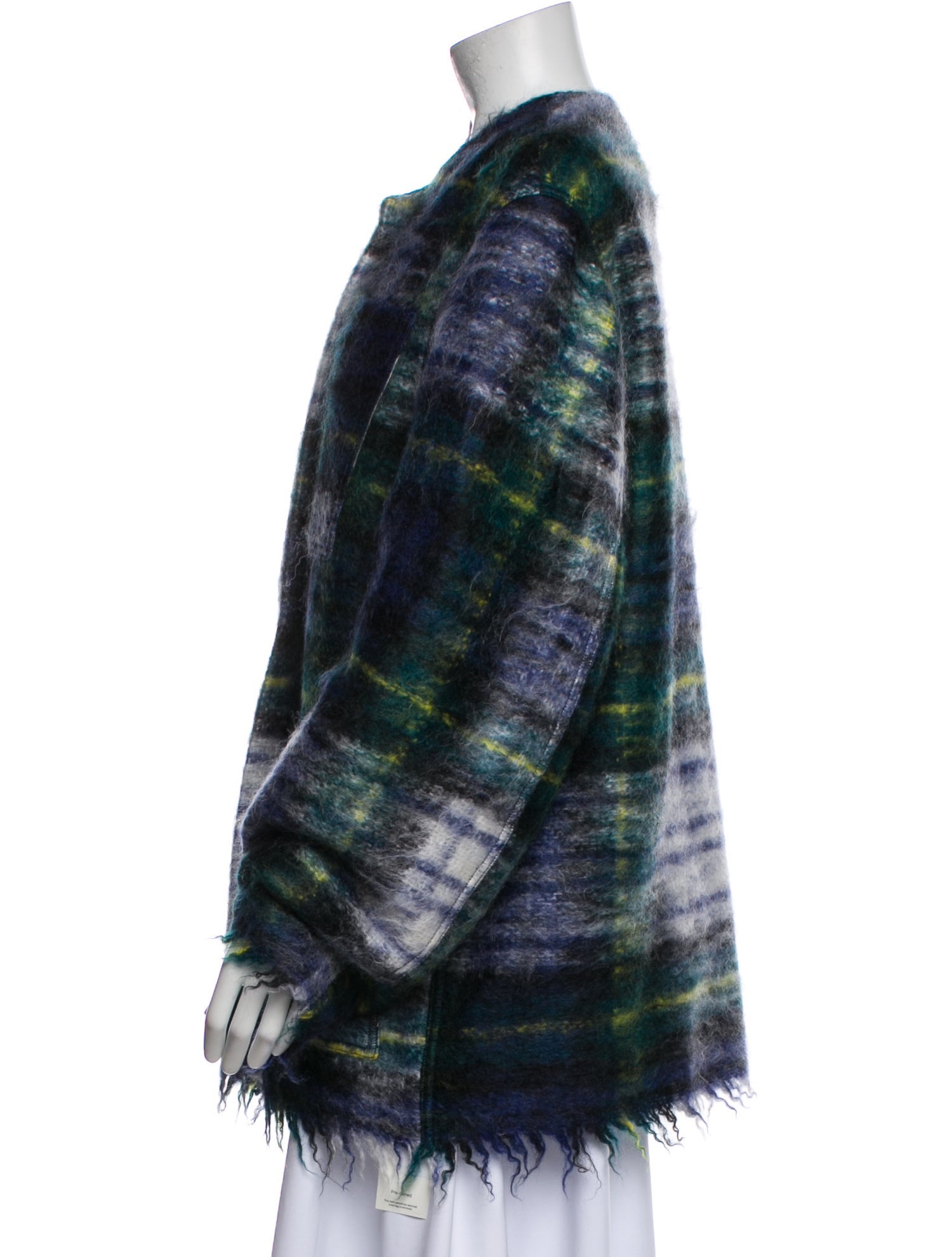 Sofie D'Hoore Mohair Plaid Print Coat