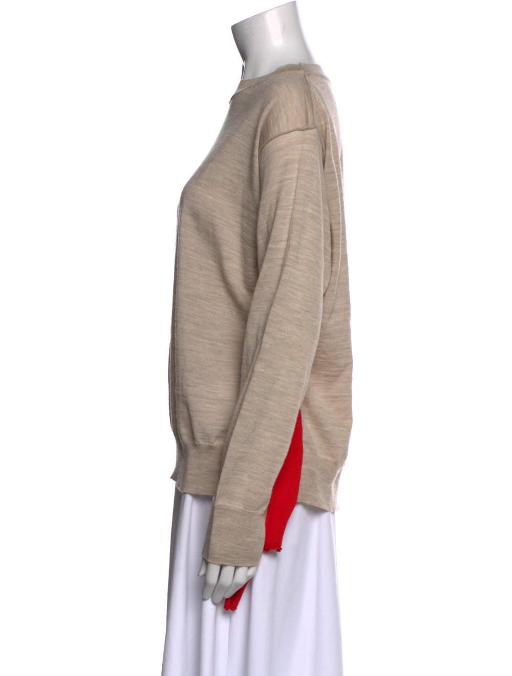 Sofie D'Hoore Wool Pullover Neutrals Long Sleeve … - image 2