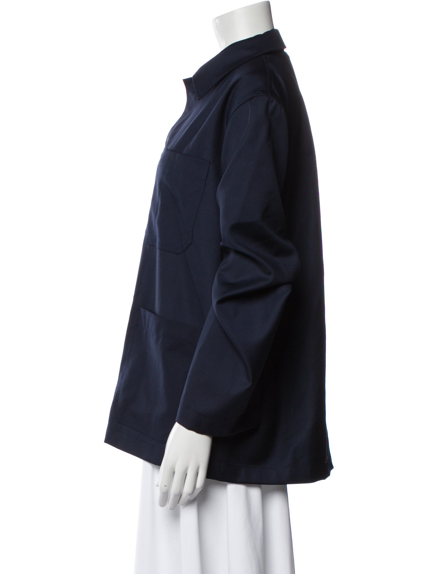 Sofie D'Hoore Wool Long Sleeve Button-Up Top