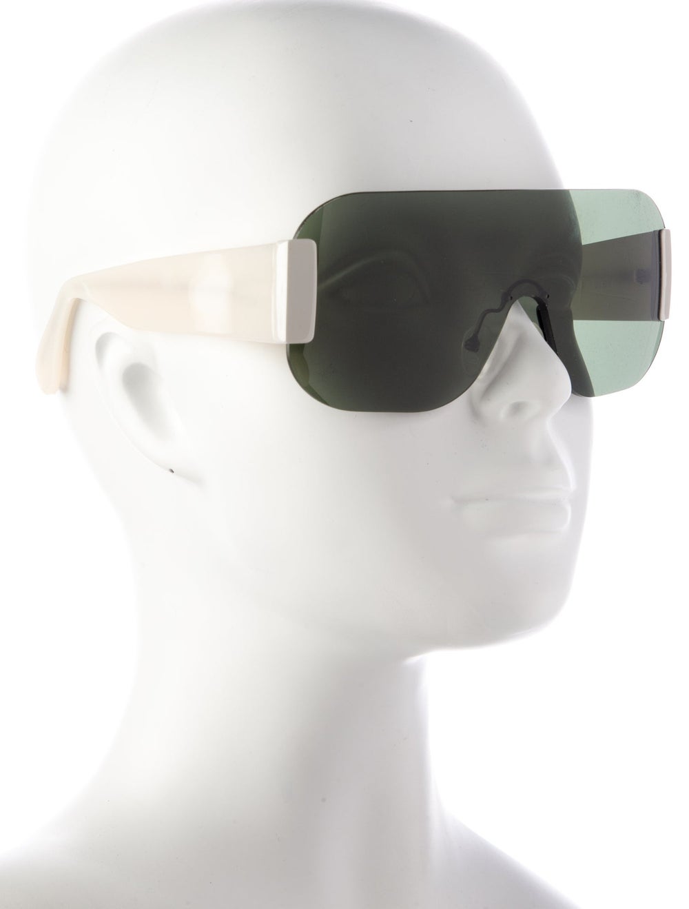 Sofie D'Hoore Shield Sunglasses White Acetate Rim… - image 3
