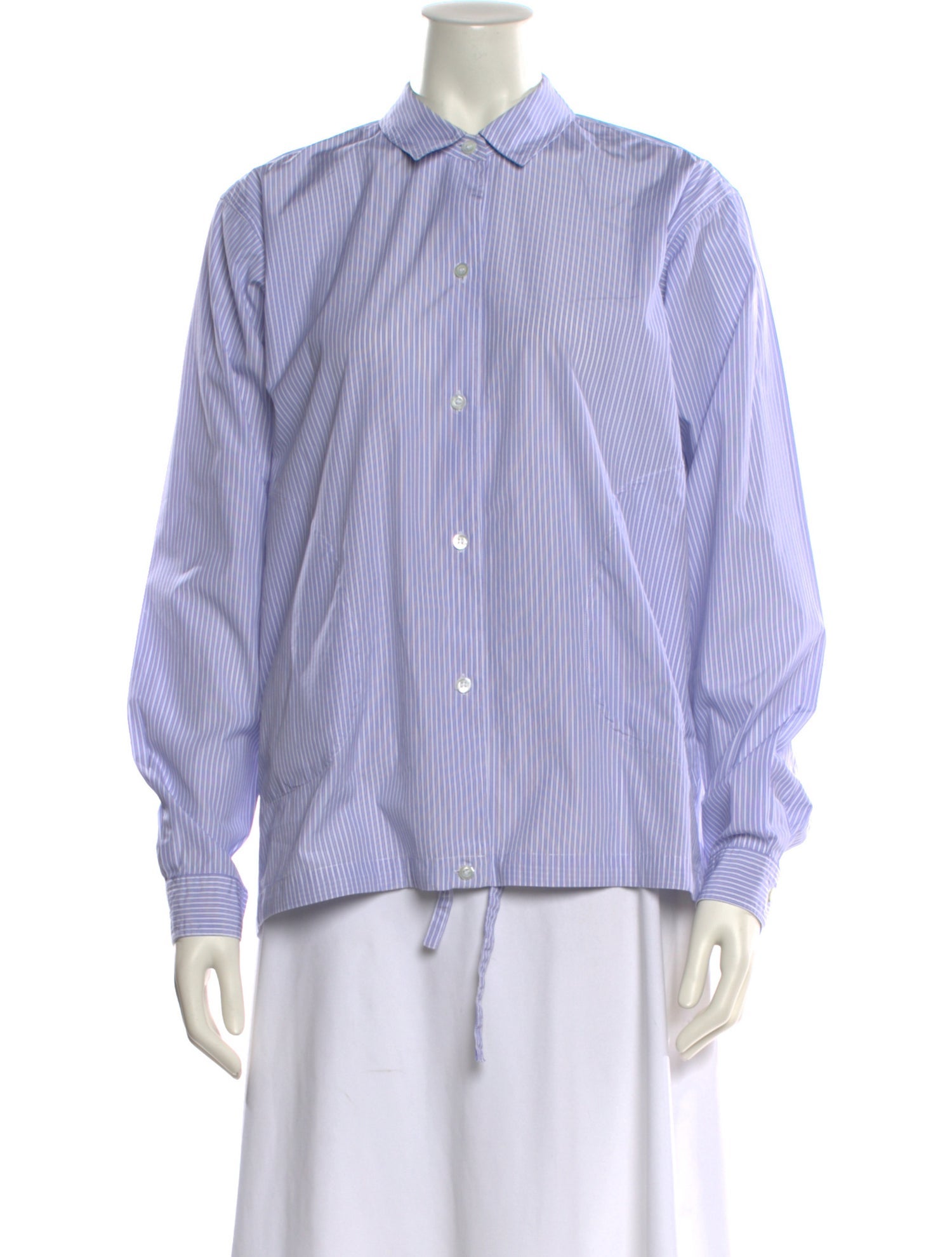 Sofie D'Hoore Striped Long Sleeve Button-Up Top