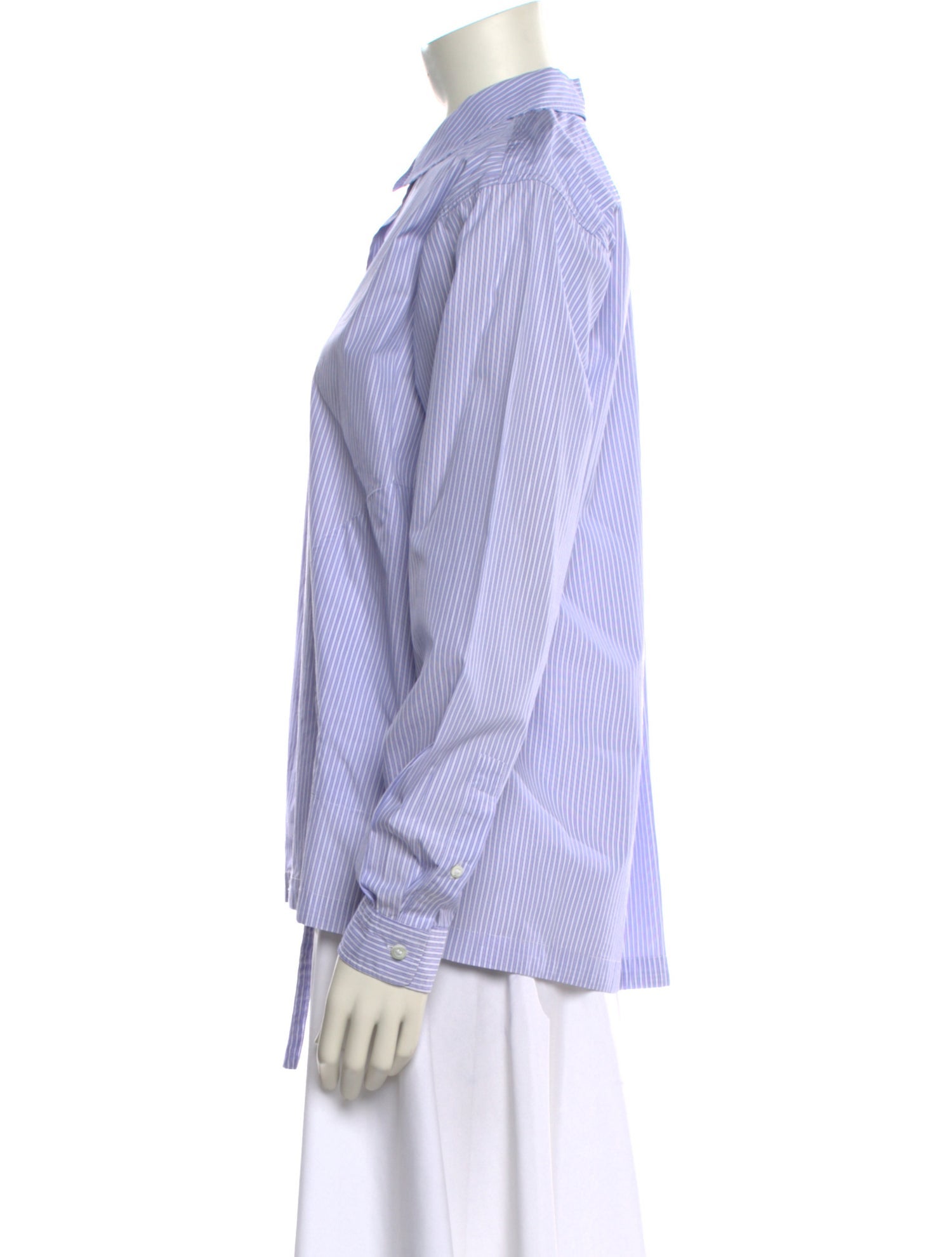 Sofie D'Hoore Striped Long Sleeve Button-Up Top