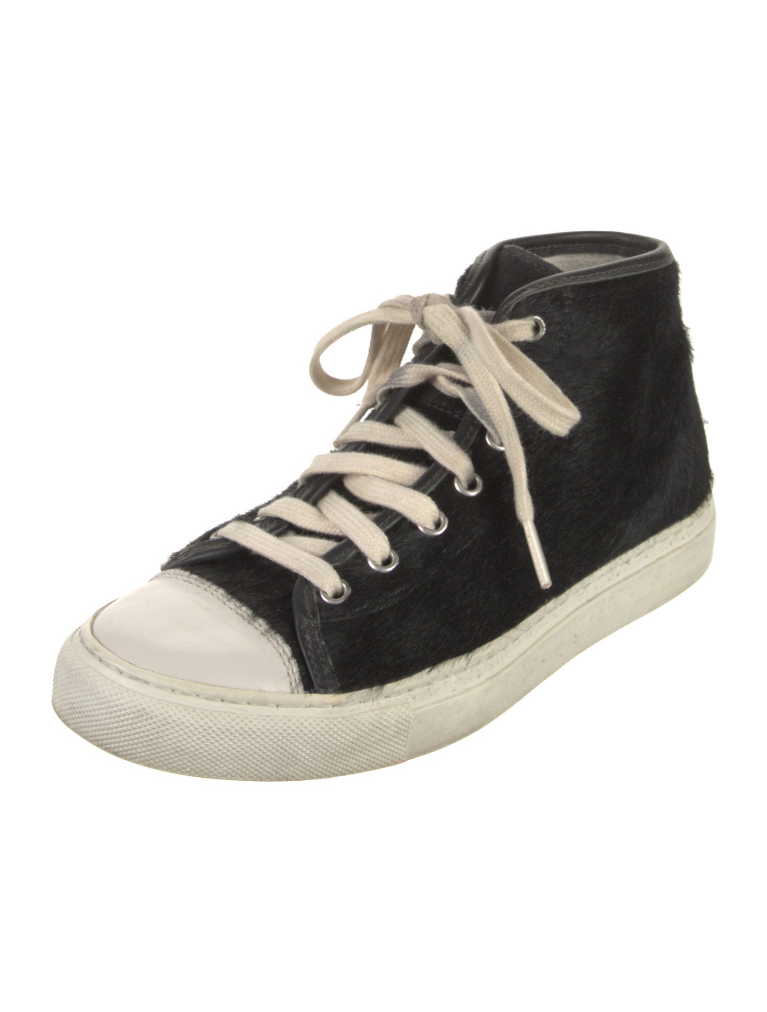 Sofie D'Hoore Ponyhair Colorblock Pattern Sneakers