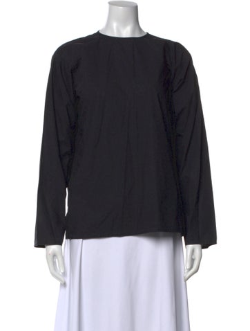 Pre-owned Sofie D'hoore Crew Neck Long Sleeve Blouse In Black