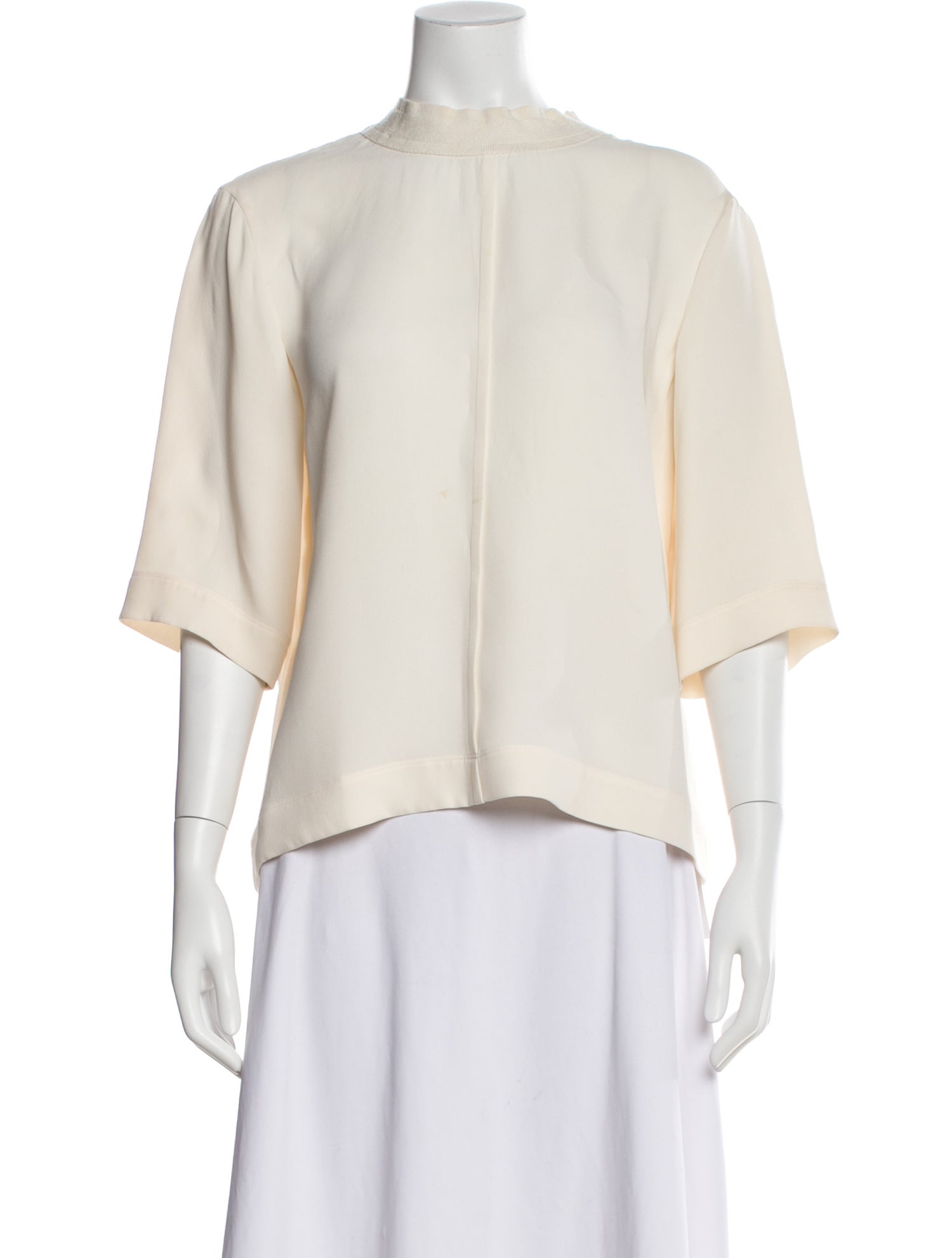 Sofie D'Hoore Silk Mock Neck Blouse