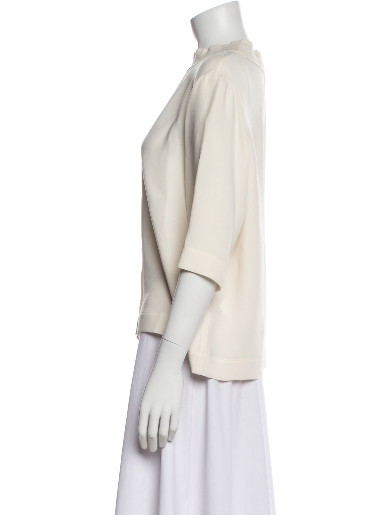 Sofie D'Hoore Silk Mock Neck Blouse