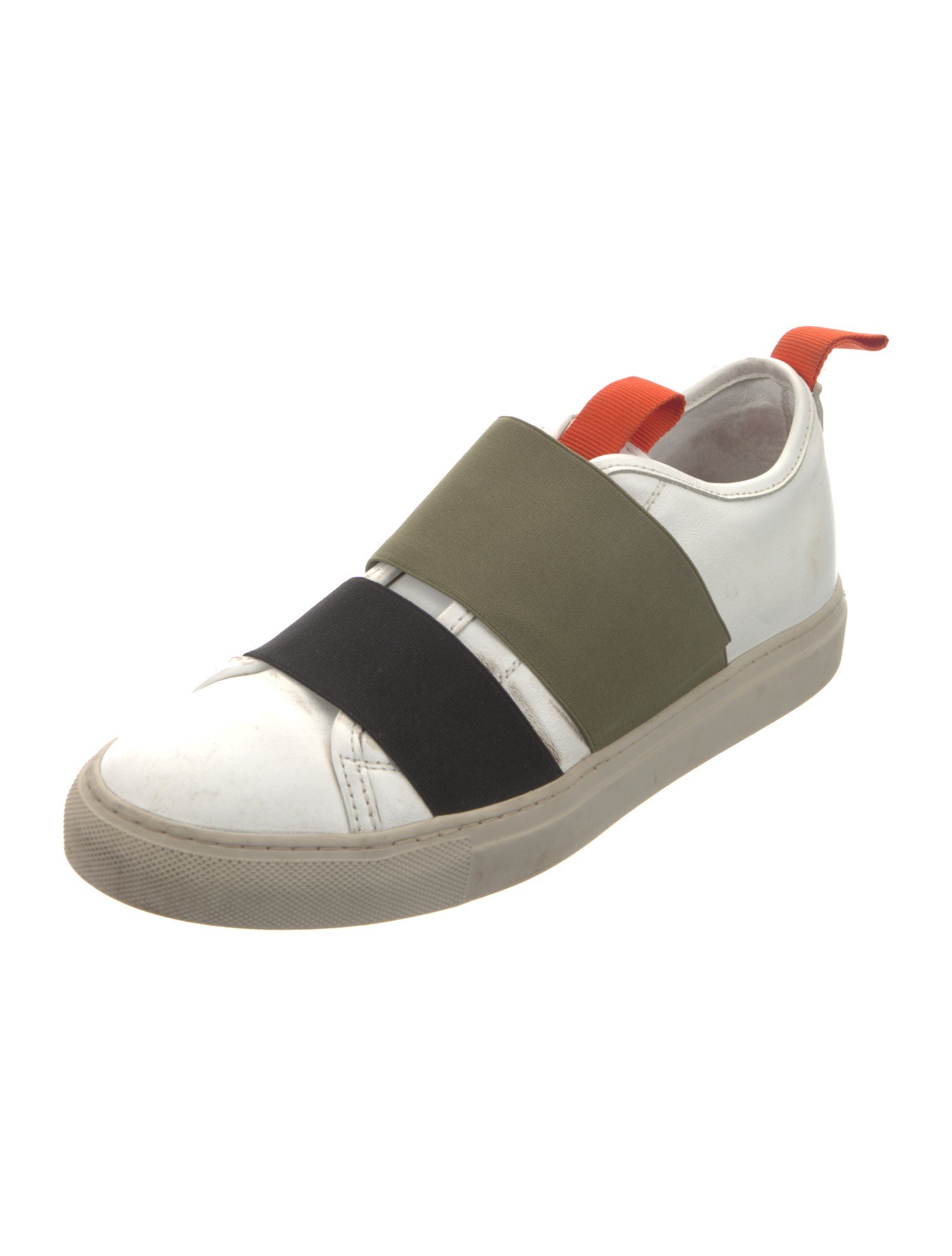 Sofie D'Hoore Leather Colorblock Pattern Sneakers