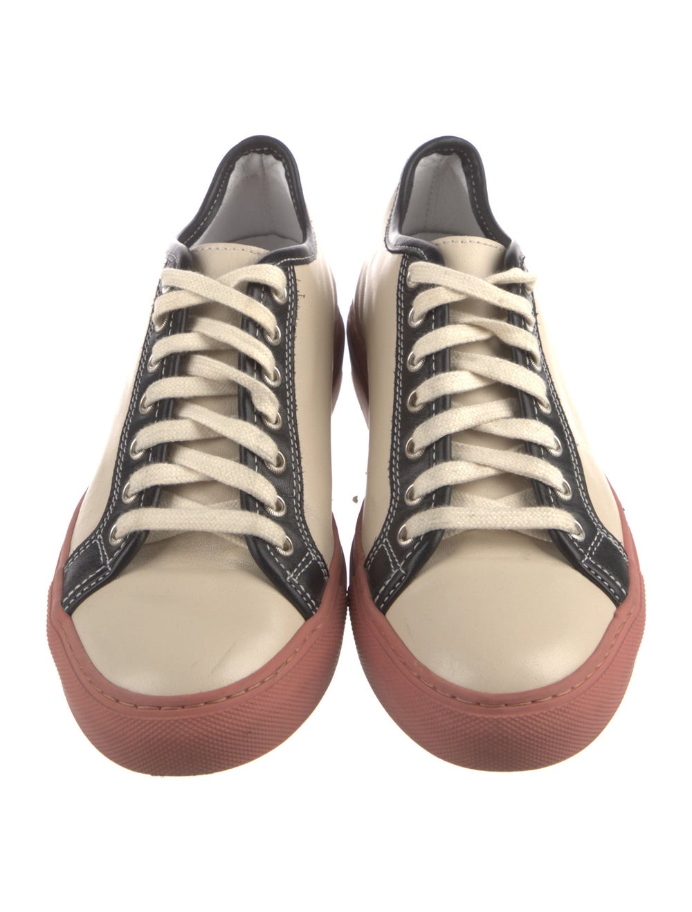 Sofie D'Hoore Leather Colorblock Pattern Sneakers - image 3