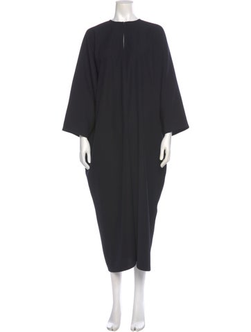 Pre-owned Sofie D'hoore Crew Neck Long Dress In Gray