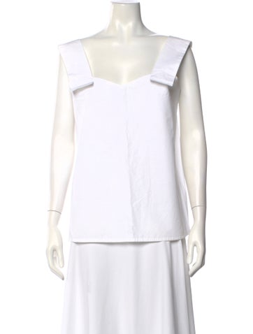 Pre-owned Sofie D'hoore Square Neckline Sleeveless Top In Gray