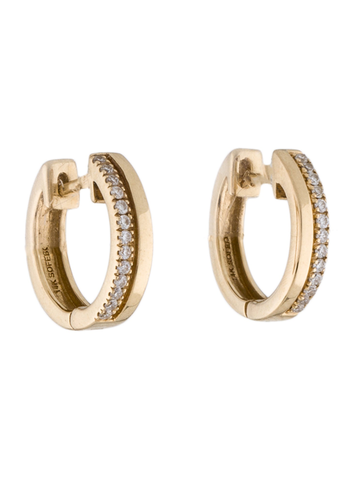 Sofer Jewelry 14K Diamond Huggie Earrings