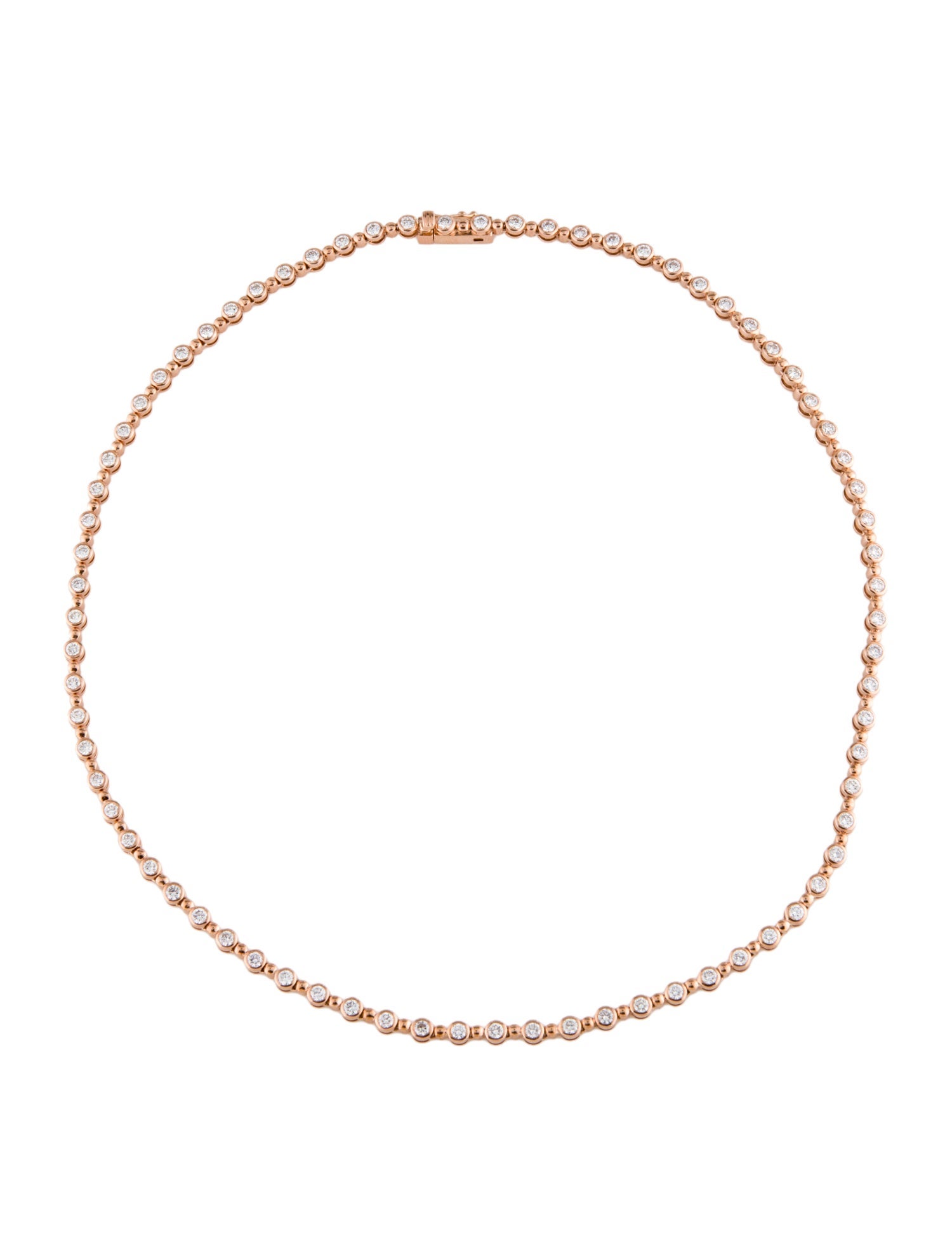 Sofer Jewelry 14K 3.38ctw Diamond Bezel 'All Around' Tennis Necklace